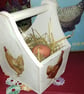 Wooden Egg Storage Box Made Using Emma Bridgewater Chicken Design Country Living - Image 1