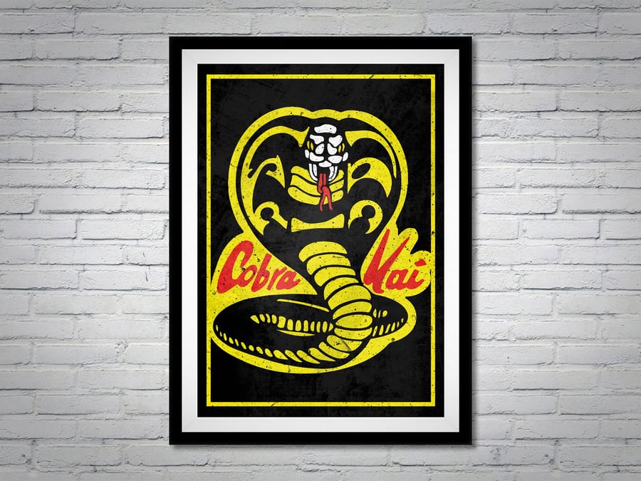Cobra Kai Logo Karate Kid TV Movie Poster Print Wall Art Gift