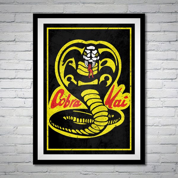 Cobra Kai Logo Karate Kid TV Movie Poster Print Wall Art Gift