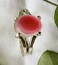 Handcrafted Sterling Silver Seaham Multi Sea Glass Ring – Rare Pinks & White.  - Image 4