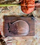 Oxidised Copper Fox Keyring; Sleeping Fox Autumn Gift - Image 1
