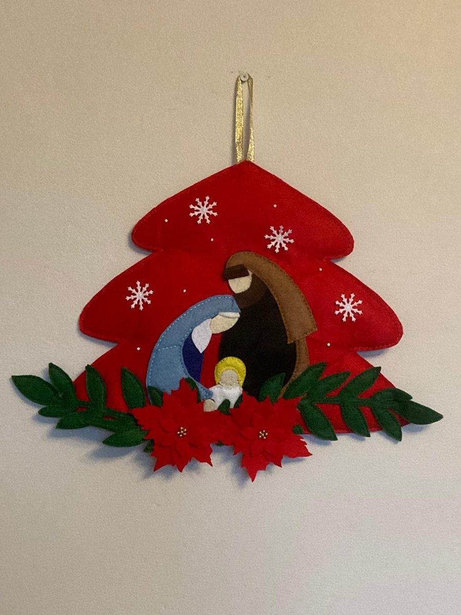 Hand Stitched Nativity Decoration