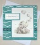 Cute elephant new baby boy card - Image 5