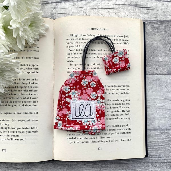Bookmark, tea bag bookmark