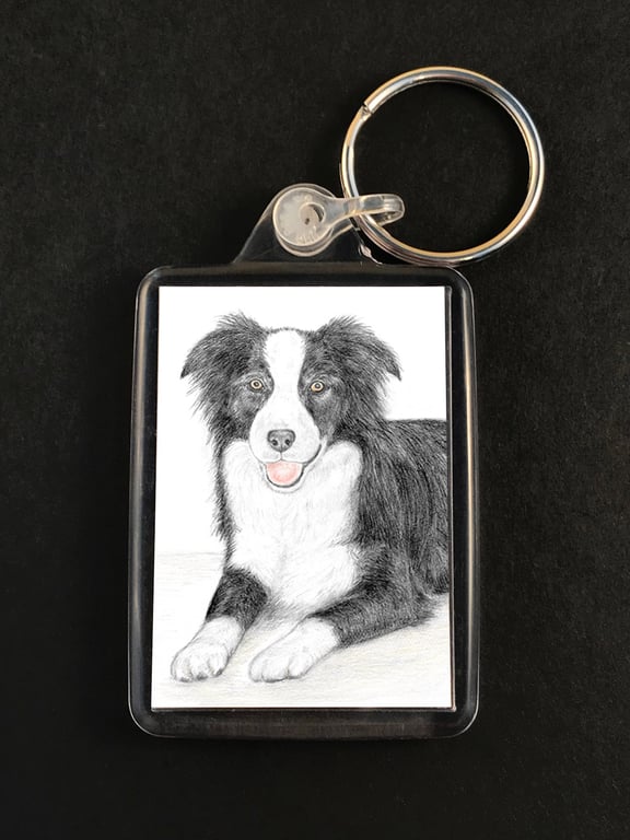 Ivy the Border Collie - Keyring