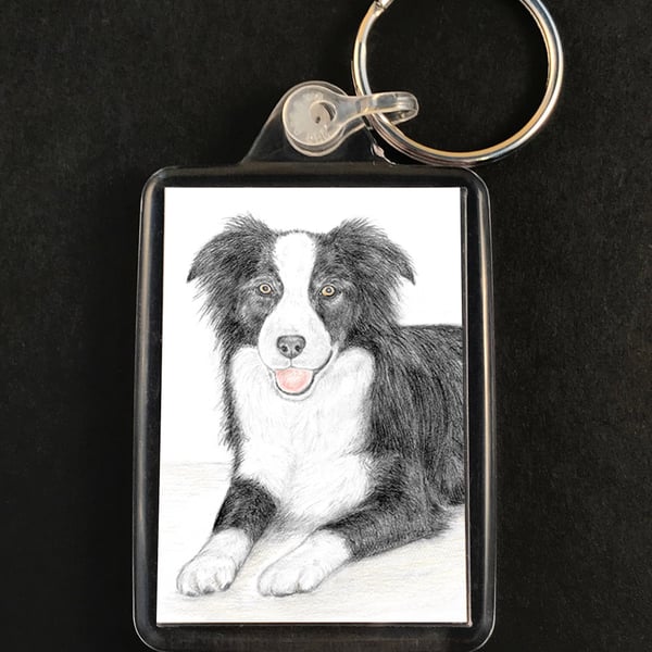 Ivy the Border Collie - Keyring