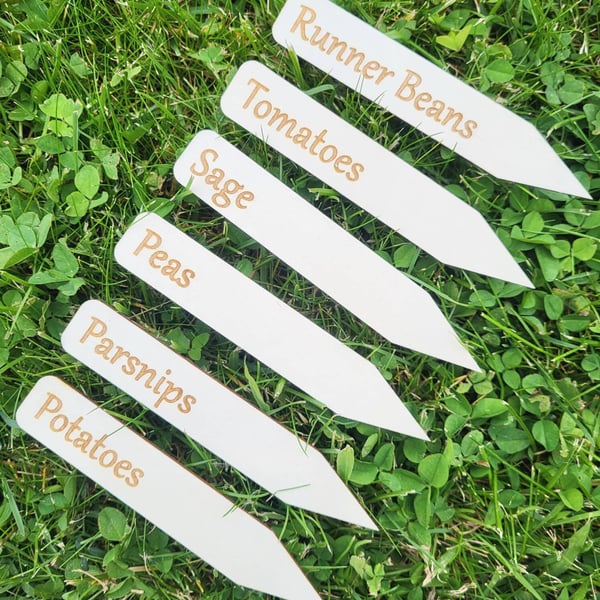 WOODEN VEGETABLE PEG markers Set of 6 Vegetable grower Garden marker Vegetable