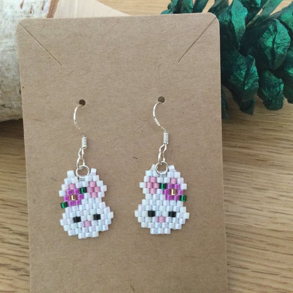 Beaded Cute Bunny Rabbit Earrings