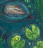 Pond Spirit – Original Watercolour - A4 Freshwater Maiden Folklore Art - Image 3