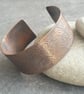 Copper cuff bracelet,  Spiral pattern, 7th anniversary gift, Beach lover gift - Image 2