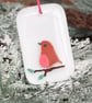 Robin on a branch - Christmas tree token - Image 5