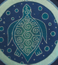 TMP003 - Turtle Moon Mandala - Blue - Turquoise - Silver - Image 3