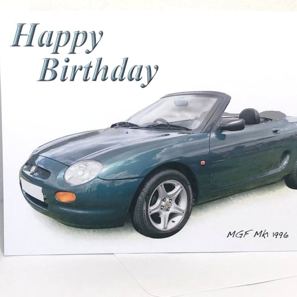 MGF Mk1 1996 (Green) - Birthday, Anniversary, Retirement or Plain Card