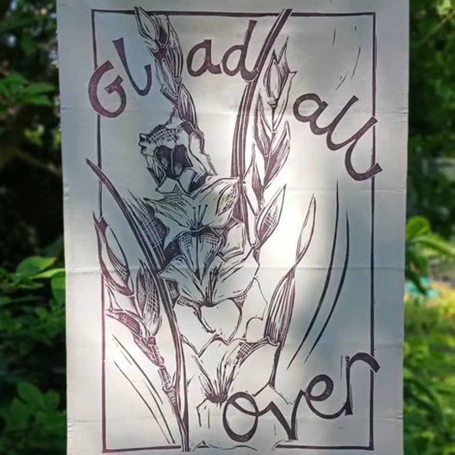 'Glad all Over' Tea Towel