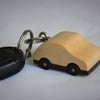 Wooden Car Key ring made from maple.