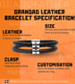 Grandad Leather Bracelet with Hand Stamped Ring - Gift Boxed - Image 5