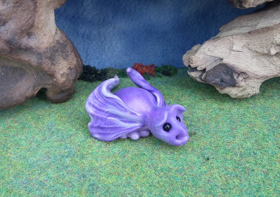 Variegated Dragon 'Quince' OOAK Sculpt by artist Ann Galvin Gnome Village