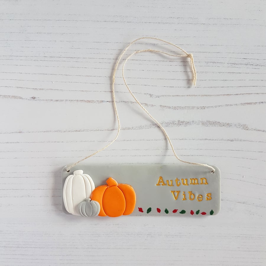NEW Autumn Vibes pumpkin patch Halloween Hanging decoration