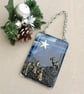 Handmade Fused Glass Three Wise Men Hanging Decoration - Nativity Picture - Image 1