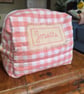 Personalised Gingham Makeup Bag - Image 3