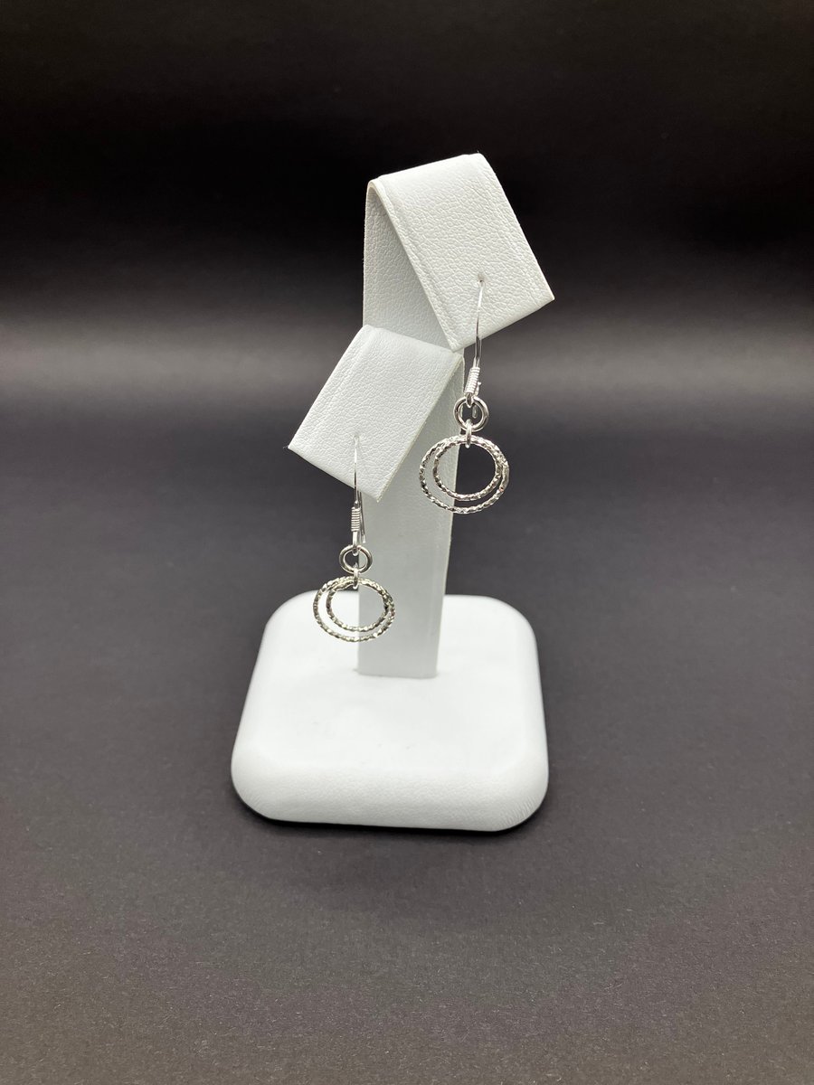 925 Silver Double Hoop Earrings