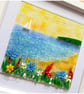 Sunset tranquility fused glass art.  - Image 2