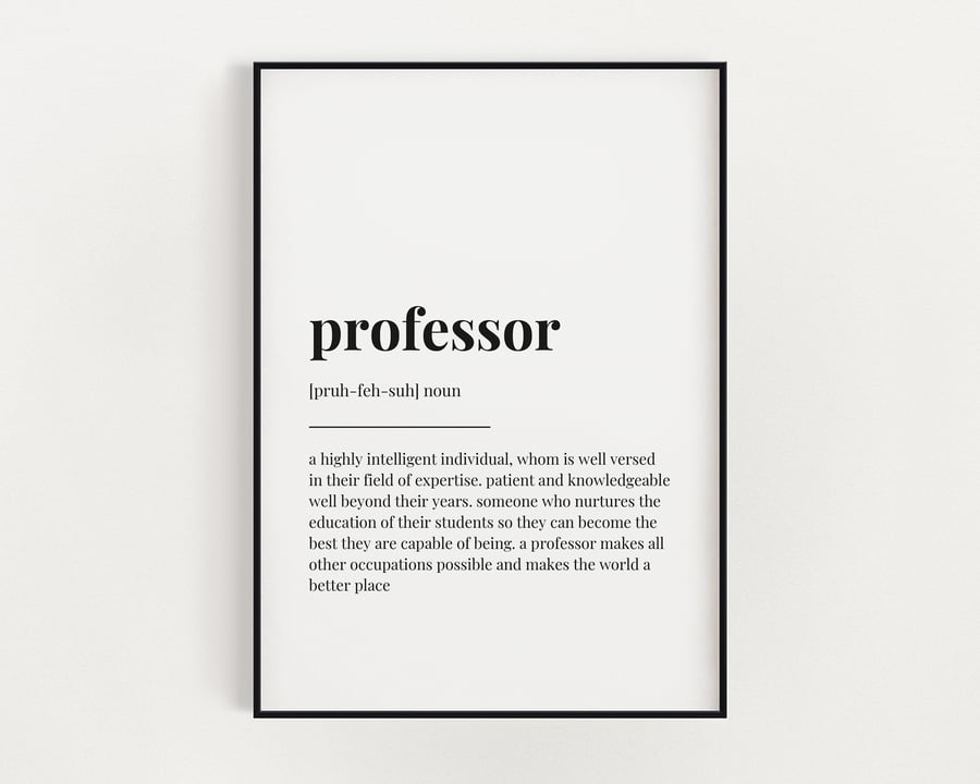 Professor Definition Print
