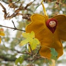 Maple leaf woodland fairy doll - gift for forest lovers, field maple tree