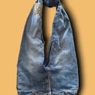 Upcycled Denim Hobo Bag with Slouchy Style & Pockets