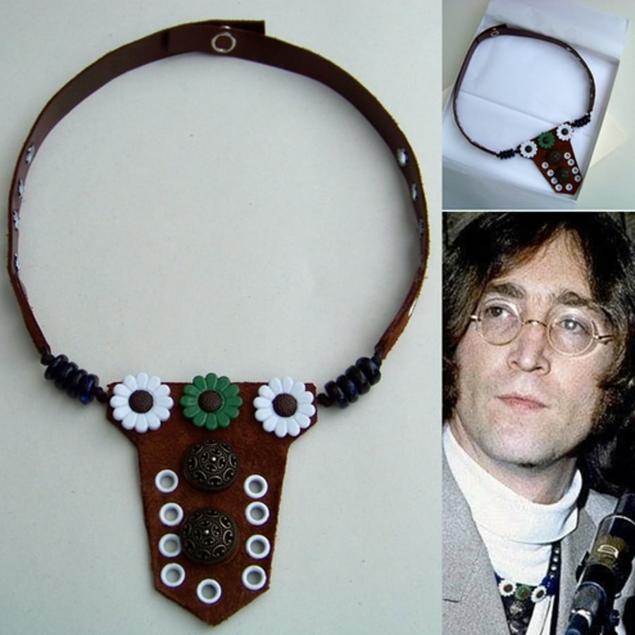 Replica John Lennon Talisman Necklace - White Eyelets
