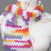 RESERVED FOR ANN - Pretty Stripes Crocheted Scarf