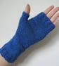 Fingerless gloves wrist warmers blue - Image 3