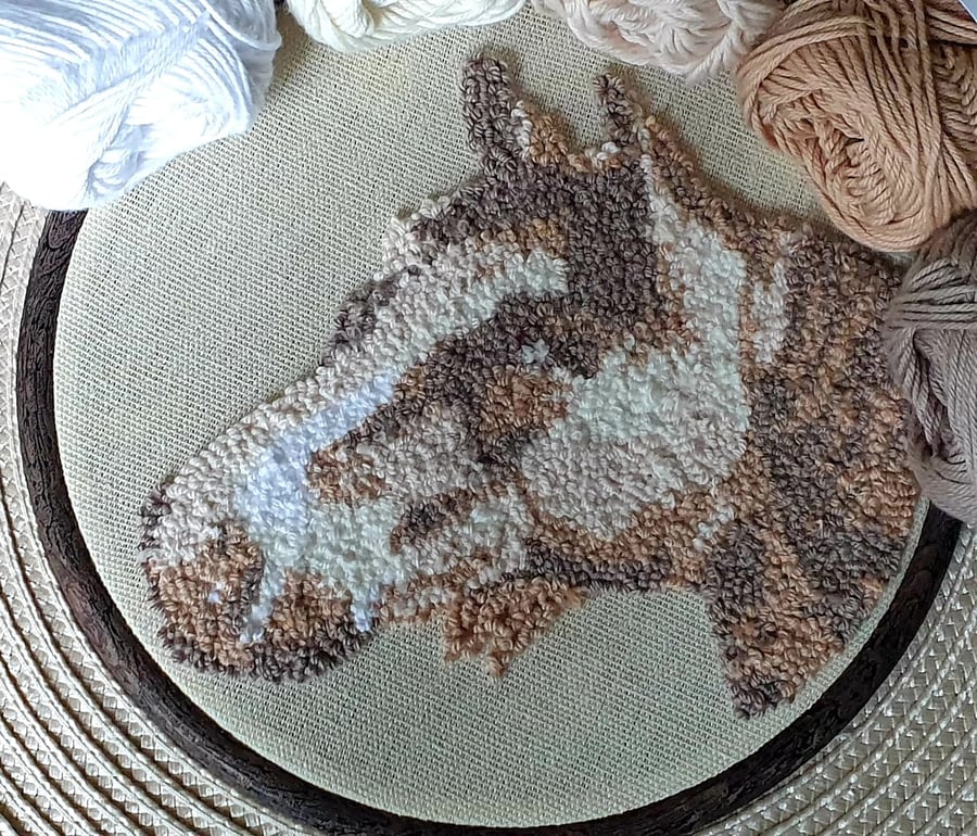 Custom Horse Wall Art Needle Punch Embroidery