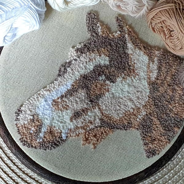 Custom Horse Wall Art Needle Punch Embroidery