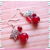 Butterfly and Bead Cluster Earrings