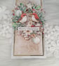 Handmade Christmas Card (69) Robins & Winter Wreath - Image 8