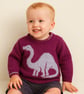 Dinosaur Jumper Knitting Pattern.  Digital Knitting Pattern - Image 1