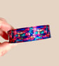 Magenta blue jewellery bangle, abstract cuff bracelet. Can be personalised (821) - Image 4