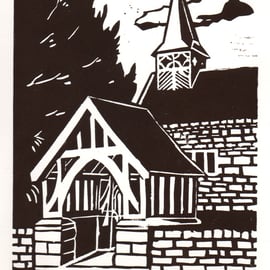 Church original linocut