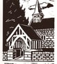 Church original linocut - Image 1
