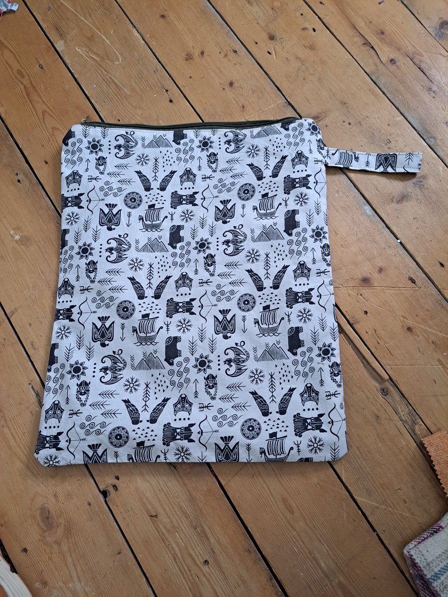 Reusable, sustainable wet bag for gym or swimming kit, laundry, baby clothes