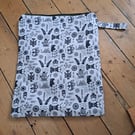 Reusable, sustainable wet bag for gym or swimming kit, laundry, baby clothes