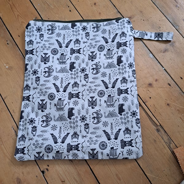 Reusable, sustainable wet bag for gym or swimming kit, laundry, baby clothes