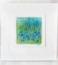 HAND EMBROIDERED GREETINGS CARD FORGET ME NOTS - Image 1