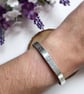 Stripe Textured Hammered Aluminium Cuff Bracelet - Image 1