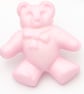10 baby pink teddy Bear buttons 25mm