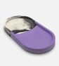 Purple Black and White Marbled Oval Jewellery Tray, Decorative Catchall Dish - Image 2