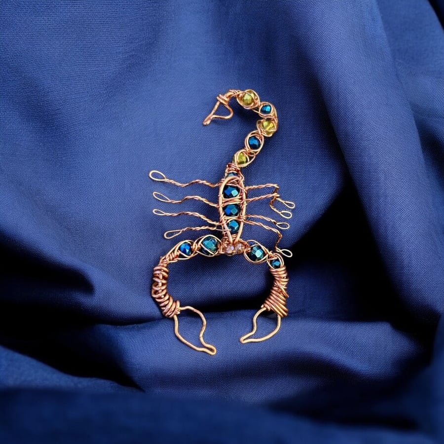 Copper Scorpion Brooch - Perfect for Scorpios
