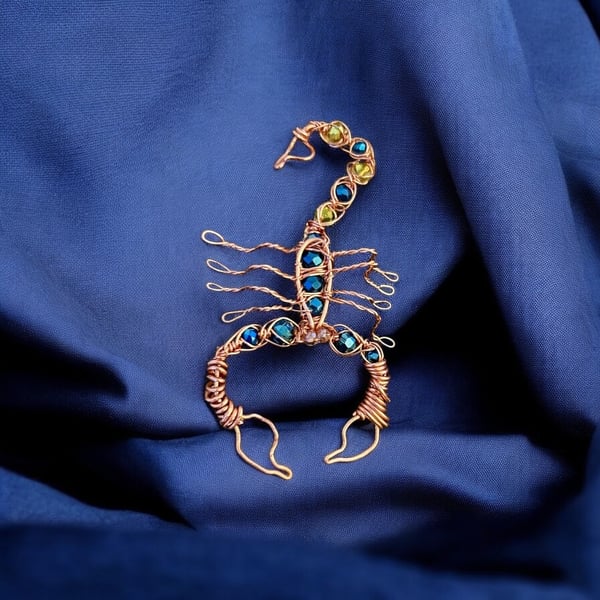 Copper Scorpion Brooch - Perfect for Scorpios