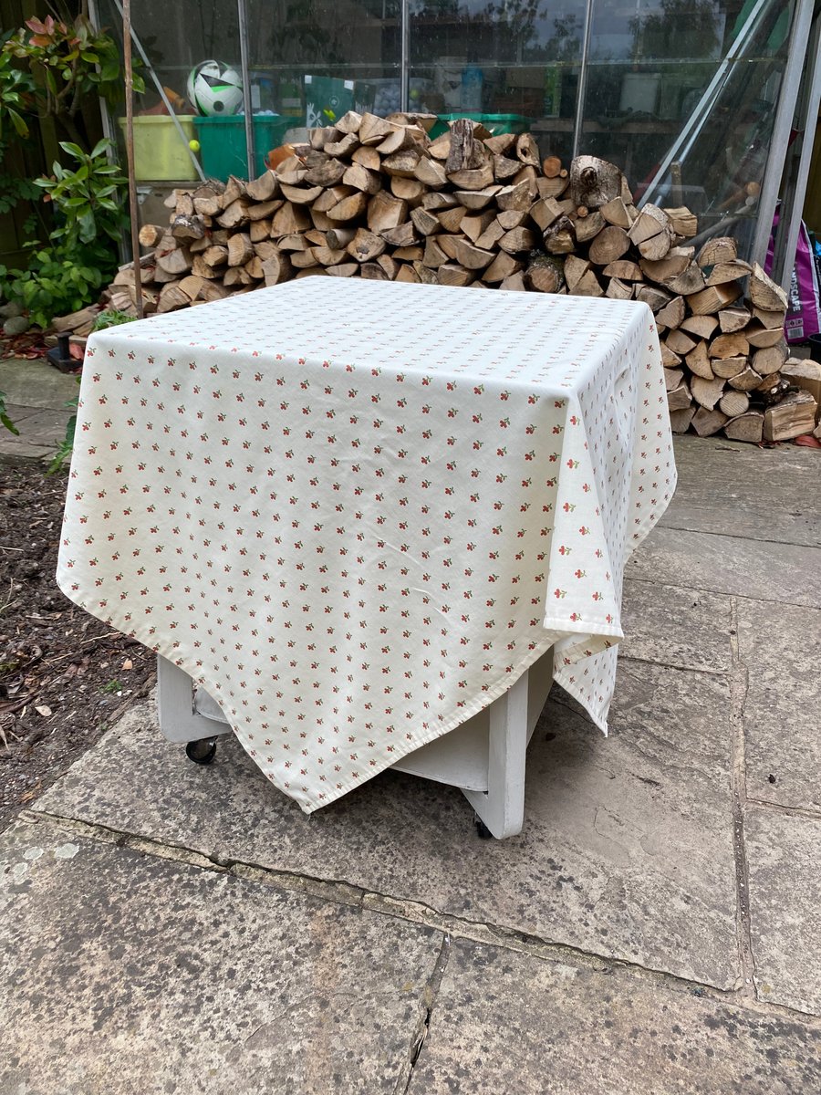 Handmade tablecloth in Laura Ashley’Wood Violet’ fabric